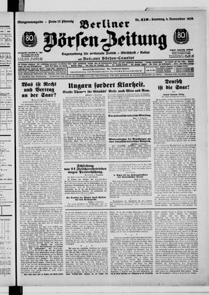 Berliner Börsen-Zeitung vom 04.11.1934