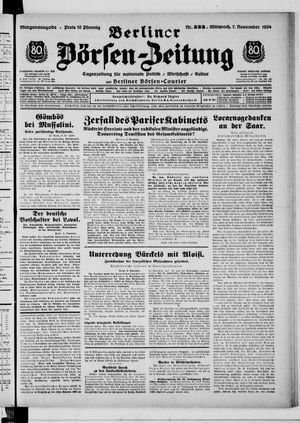 Berliner Börsen-Zeitung vom 07.11.1934