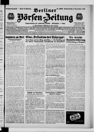 Berliner Börsen-Zeitung vom 08.11.1934
