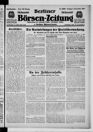 Berliner Börsen-Zeitung vom 09.11.1934