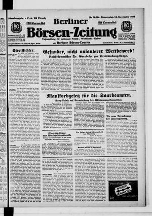 Berliner Börsen-Zeitung vom 22.11.1934