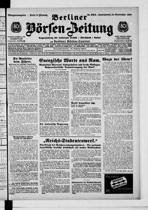 Berliner Börsen-Zeitung vom 24.11.1934