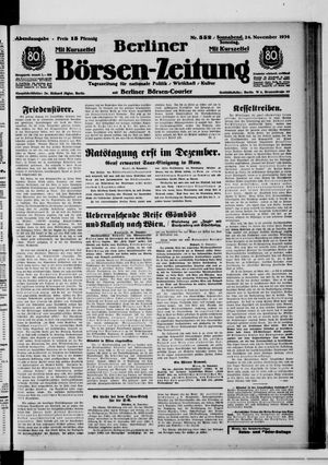 Berliner Börsen-Zeitung on Nov 24, 1934