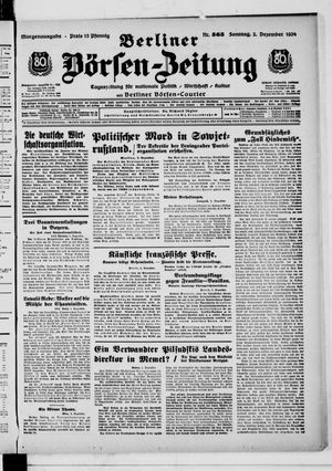 Berliner Börsen-Zeitung vom 02.12.1934