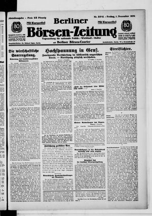 Berliner Börsen-Zeitung on Dec 7, 1934
