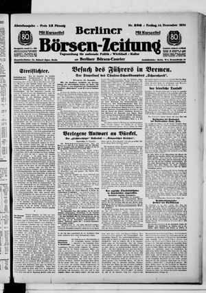 Berliner Börsen-Zeitung vom 14.12.1934