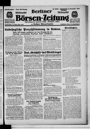 Berliner Börsen-Zeitung vom 15.12.1934