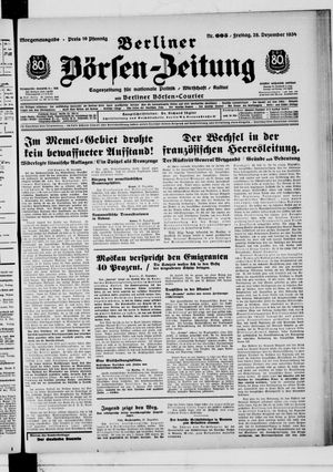 Berliner Börsen-Zeitung vom 28.12.1934