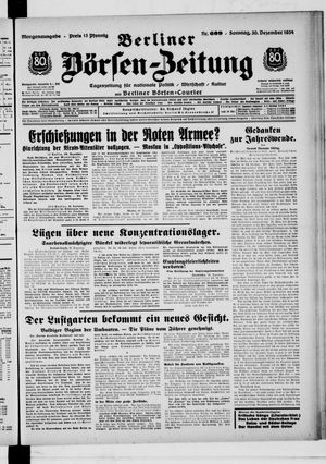 Berliner Börsen-Zeitung vom 30.12.1934