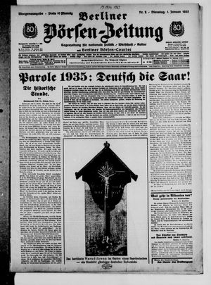 Berliner Börsen-Zeitung vom 01.01.1935
