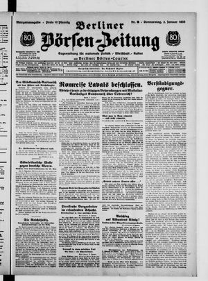Berliner Börsen-Zeitung vom 03.01.1935