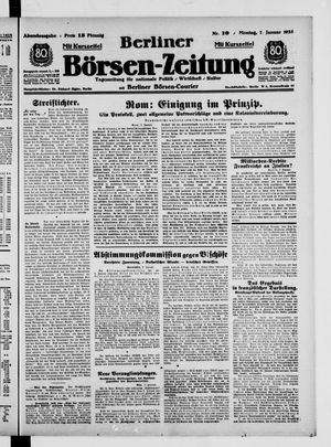 Berliner Börsen-Zeitung vom 07.01.1935