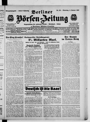 Berliner Börsen-Zeitung vom 08.01.1935