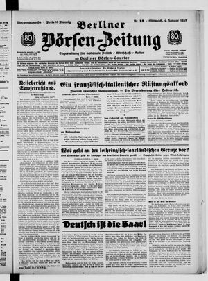 Berliner Börsen-Zeitung vom 09.01.1935