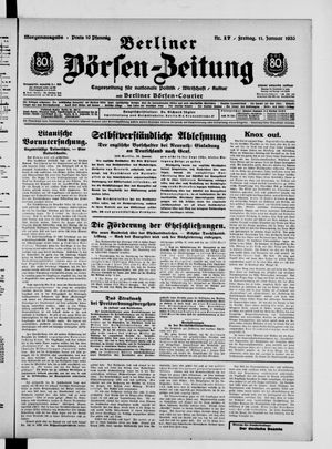 Berliner Börsen-Zeitung vom 11.01.1935