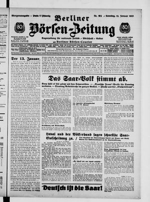 Berliner Börsen-Zeitung vom 13.01.1935