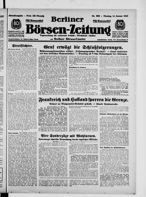Berliner Börsen-Zeitung vom 14.01.1935