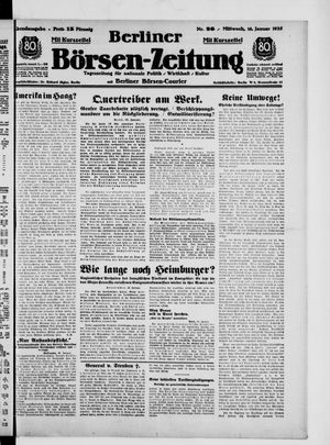 Berliner Börsen-Zeitung vom 16.01.1935