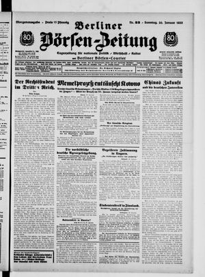Berliner Börsen-Zeitung vom 20.01.1935