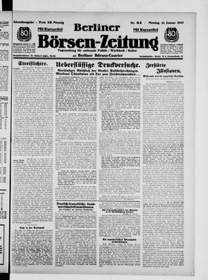 Berliner Börsen-Zeitung vom 21.01.1935