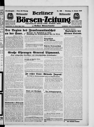 Berliner Börsen-Zeitung vom 22.01.1935