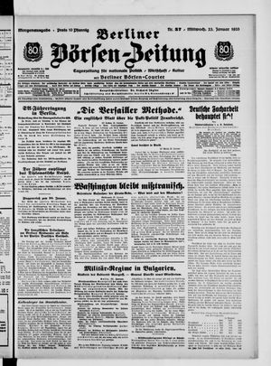 Berliner Börsen-Zeitung vom 23.01.1935