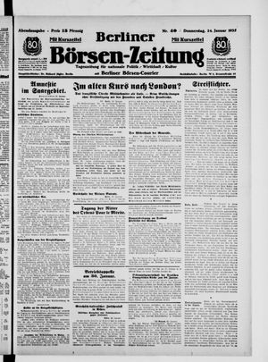 Berliner Börsen-Zeitung vom 24.01.1935