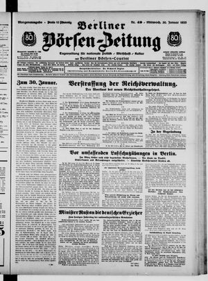 Berliner Börsen-Zeitung vom 30.01.1935
