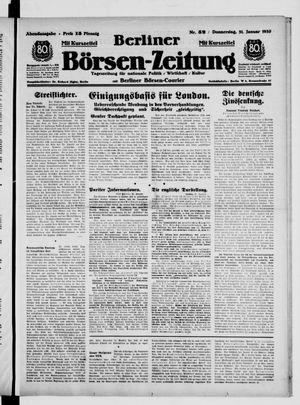 Berliner Börsen-Zeitung vom 31.01.1935