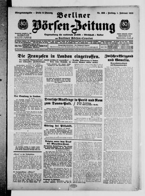 Berliner Börsen-Zeitung vom 01.02.1935