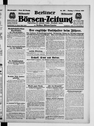 Berliner Börsen-Zeitung vom 04.02.1935