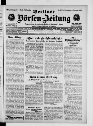 Berliner Börsen-Zeitung vom 05.02.1935