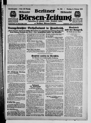Berliner Börsen-Zeitung vom 11.02.1935