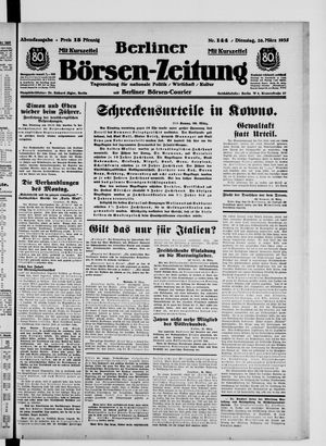 Berliner Börsen-Zeitung vom 26.03.1935