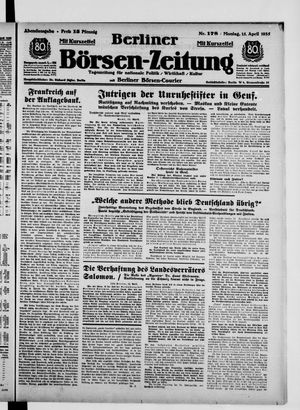 Berliner Börsen-Zeitung vom 15.04.1935