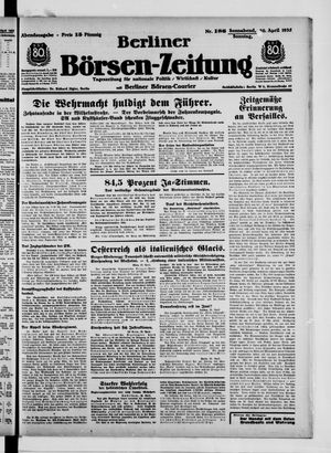 Berliner Börsen-Zeitung vom 20.04.1935