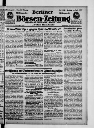 Berliner Börsen-Zeitung vom 26.04.1935