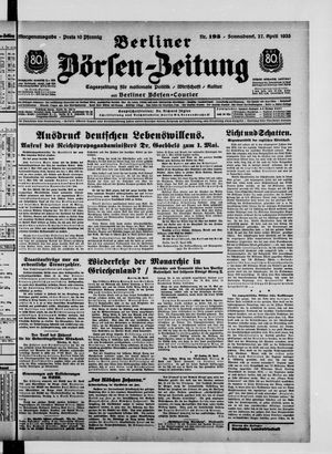 Berliner Börsen-Zeitung vom 27.04.1935