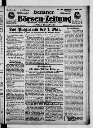 Berliner Börsen-Zeitung vom 27.04.1935
