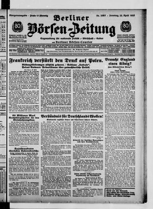 Berliner Börsen-Zeitung vom 28.04.1935