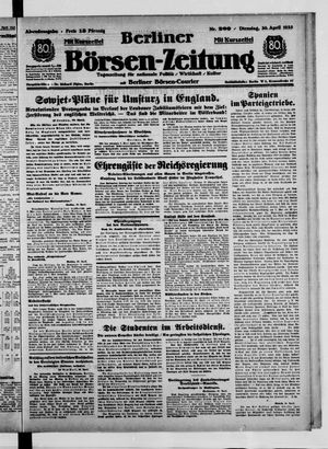 Berliner Börsen-Zeitung vom 30.04.1935