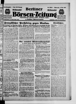 Berliner Börsen-Zeitung vom 08.05.1935