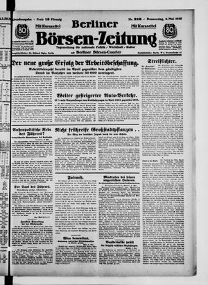 Berliner Börsen-Zeitung vom 09.05.1935