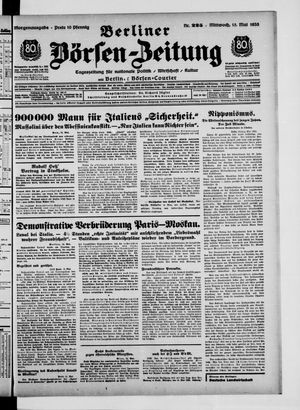 Berliner Börsen-Zeitung vom 15.05.1935