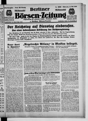 Berliner Börsen-Zeitung vom 15.05.1935