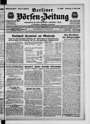 Berliner Börsen-Zeitung vom 21.05.1935