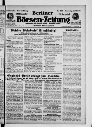 Berliner Börsen-Zeitung vom 23.05.1935