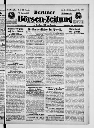 Berliner Börsen-Zeitung vom 27.05.1935