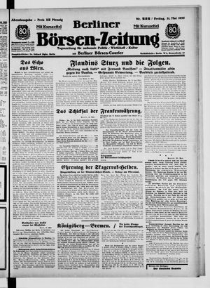 Berliner Börsen-Zeitung vom 31.05.1935