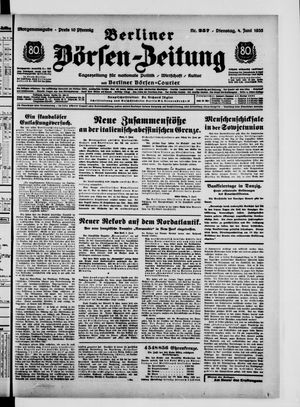Berliner Börsen-Zeitung vom 04.06.1935